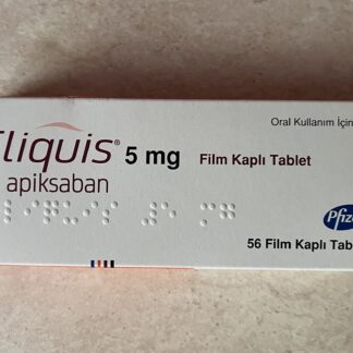 Apixaban Eliquis (antiplatelet, anti-thrombosis) 5 mg * 56 PFIZER