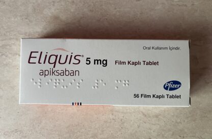 Apixaban Eliquis (antiplatelet, anti-thrombosis) 5 mg * 56 PFIZER